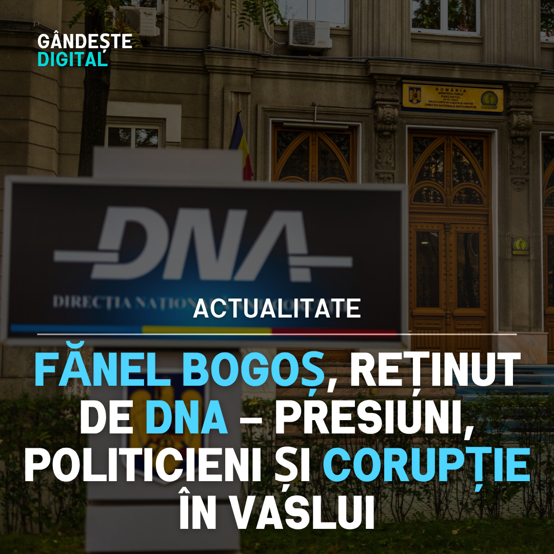 Fănel Bogoș reținut de DNA pentru șantaj și cumpărare de influență la Vaslui